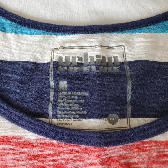 Urban Pipeline (Kohl's) Striped Tank Top, M, Red White & Blue - Picture 4 of 4